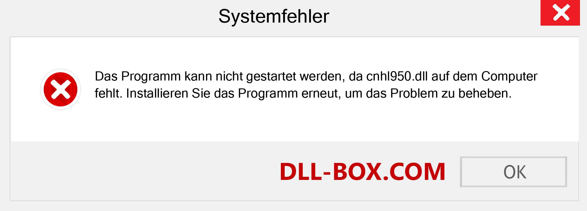 cnhl950.dll-Datei fehlt?. Download für Windows 7, 8, 10 - Fix cnhl950 dll Missing Error unter Windows, Fotos, Bildern