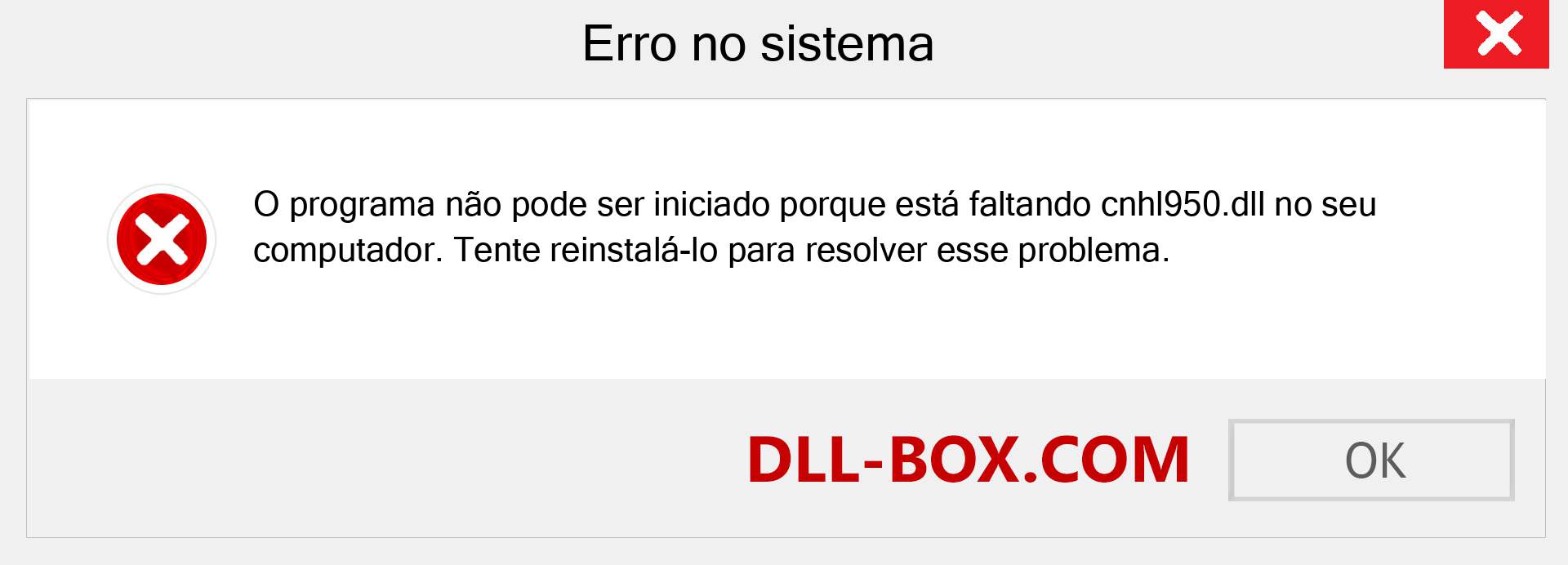 Arquivo cnhl950.dll ausente ?. Download para Windows 7, 8, 10 - Correção de erro ausente cnhl950 dll no Windows, fotos, imagens